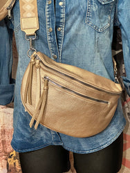 Sac banane bandoulière gold