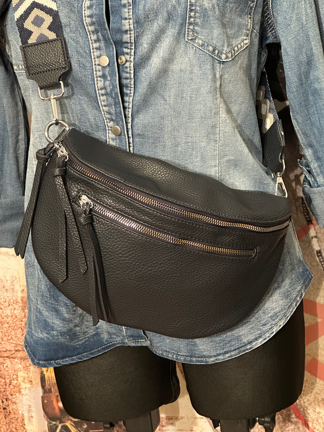 Sac banane bandoulière dark blue