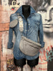 Sac banane bandoulière gris clair
