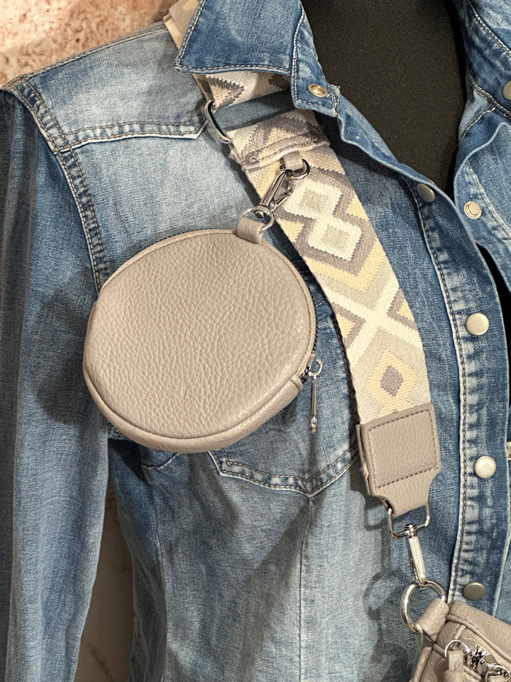 Sac banane bandoulière gris clair