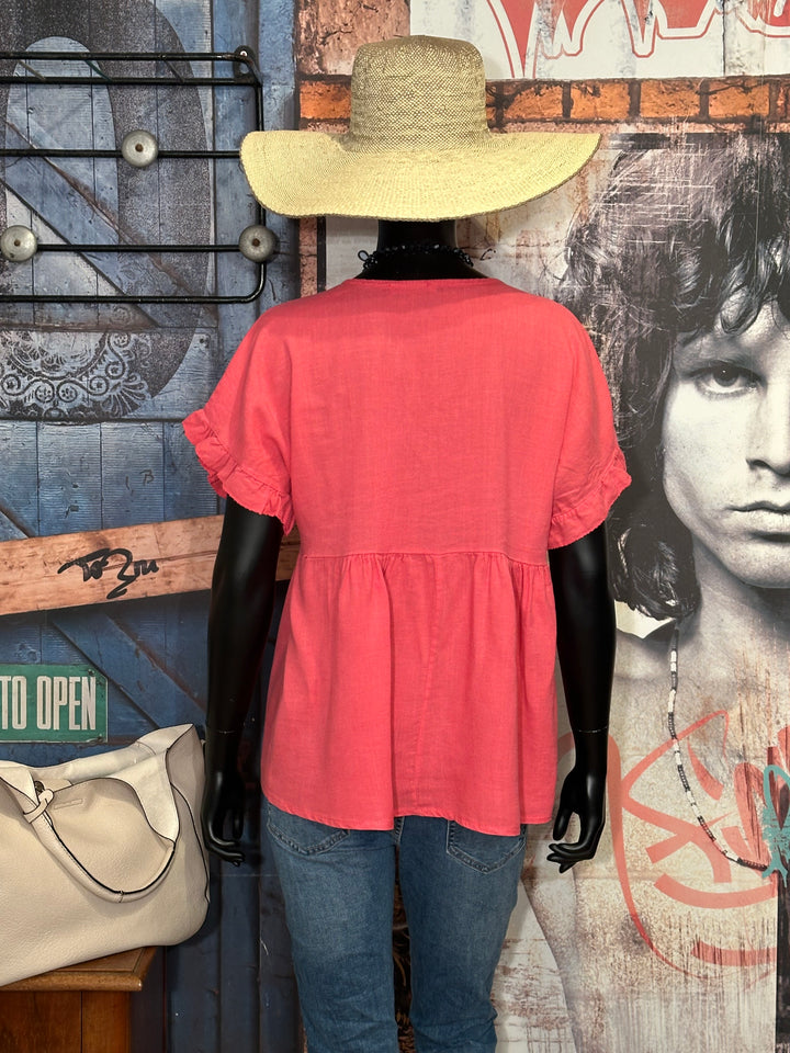 Blouse bohème chic rose