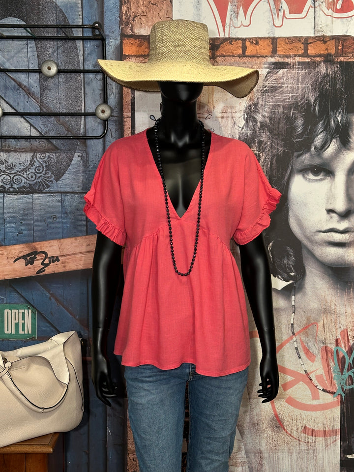 Blouse bohème chic rose