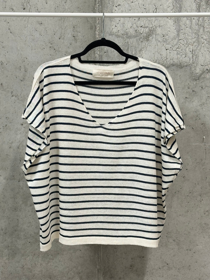 T-Shirt im Matrosen-Stil (38/44) aus 100 % Baumwolle, MADE IN ITALY