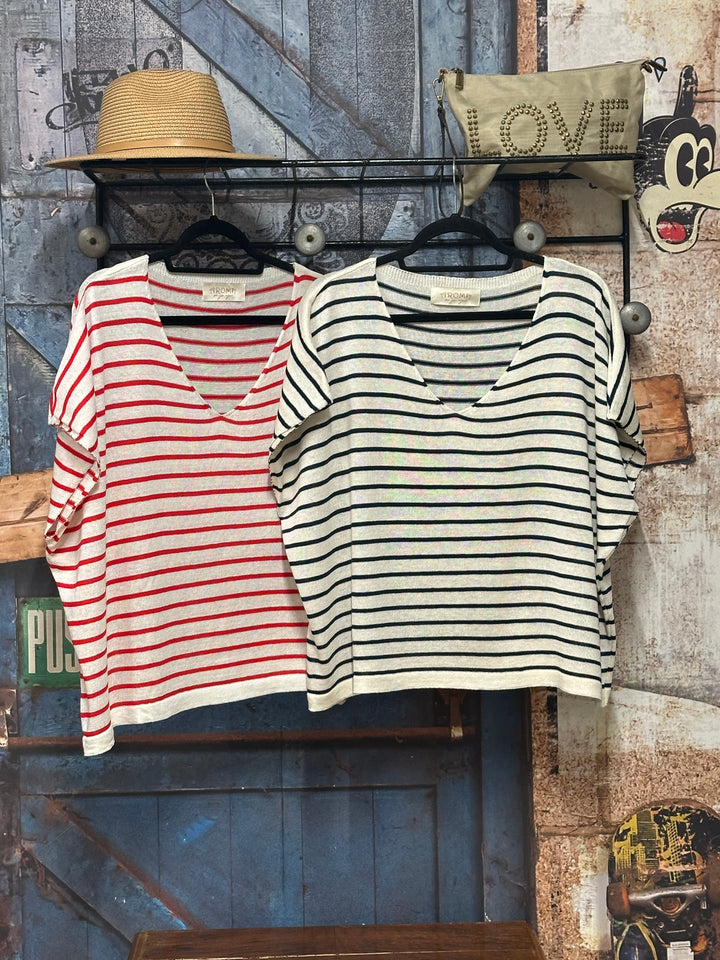 T-Shirt im Matrosen-Stil (38/44) aus 100 % Baumwolle, MADE IN ITALY