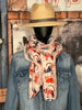 Foulard « chat » rose pastel 100% naturel