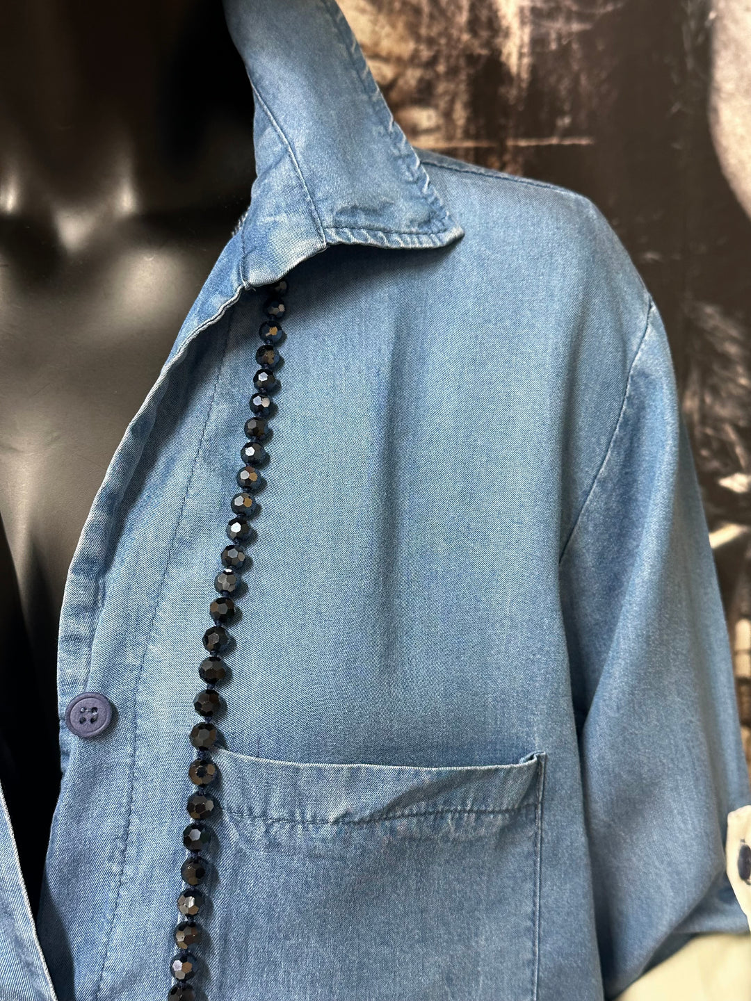 Langes Hemd mit Farbverlauf (38/42) – Made in Italy