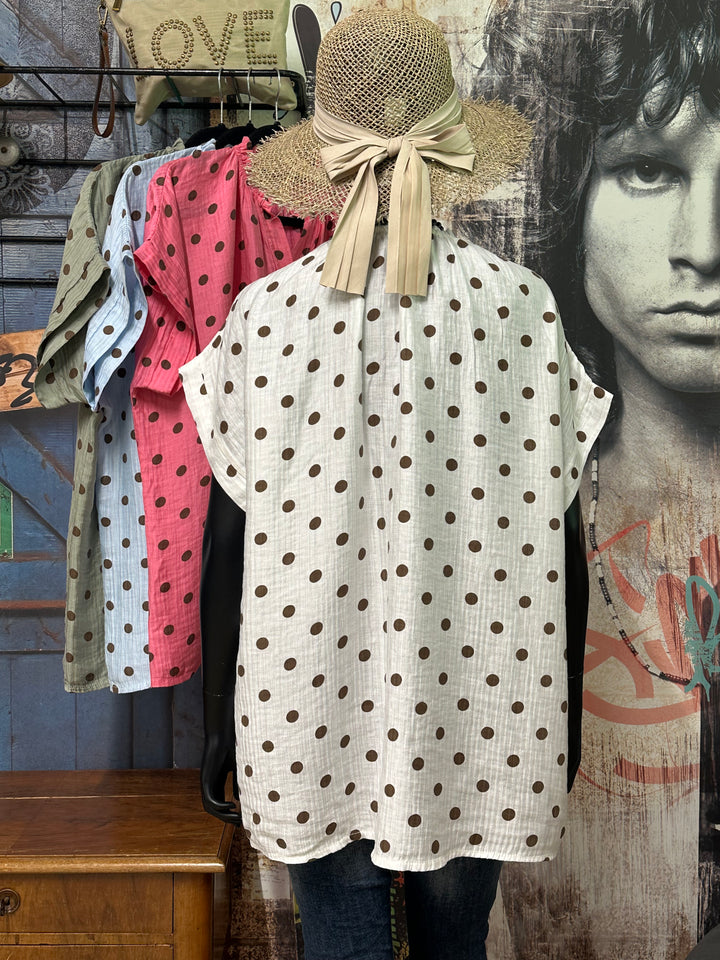 Tunique fluide & oversize à pois (42/48) MADE IN ITALY