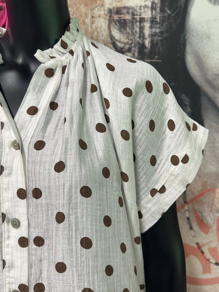 Tunique fluide & oversize à pois (42/48) MADE IN ITALY