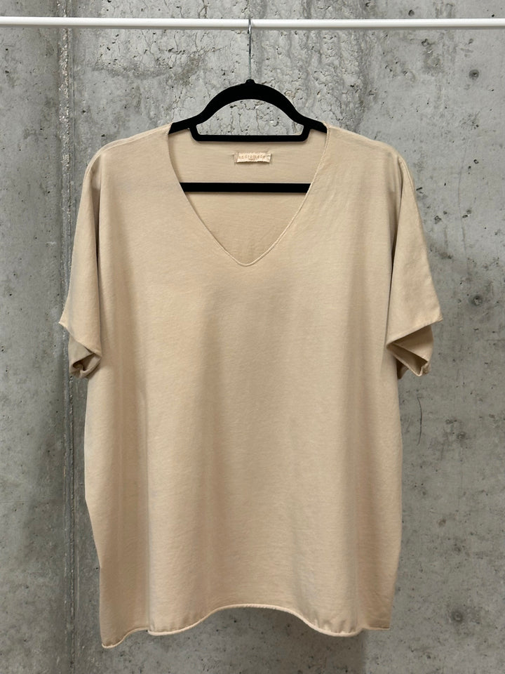 T-shirt basic & uni 100% coton col V (40/44) MADE IN ITALY