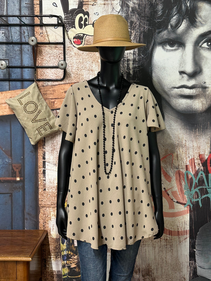 Tunique à pois "bohème - chic" (38/42) MADE IN ITALY