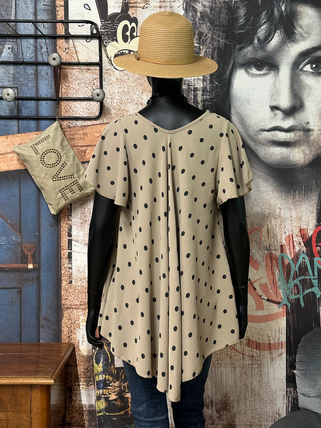 Tunique à pois "bohème - chic" (38/42) MADE IN ITALY