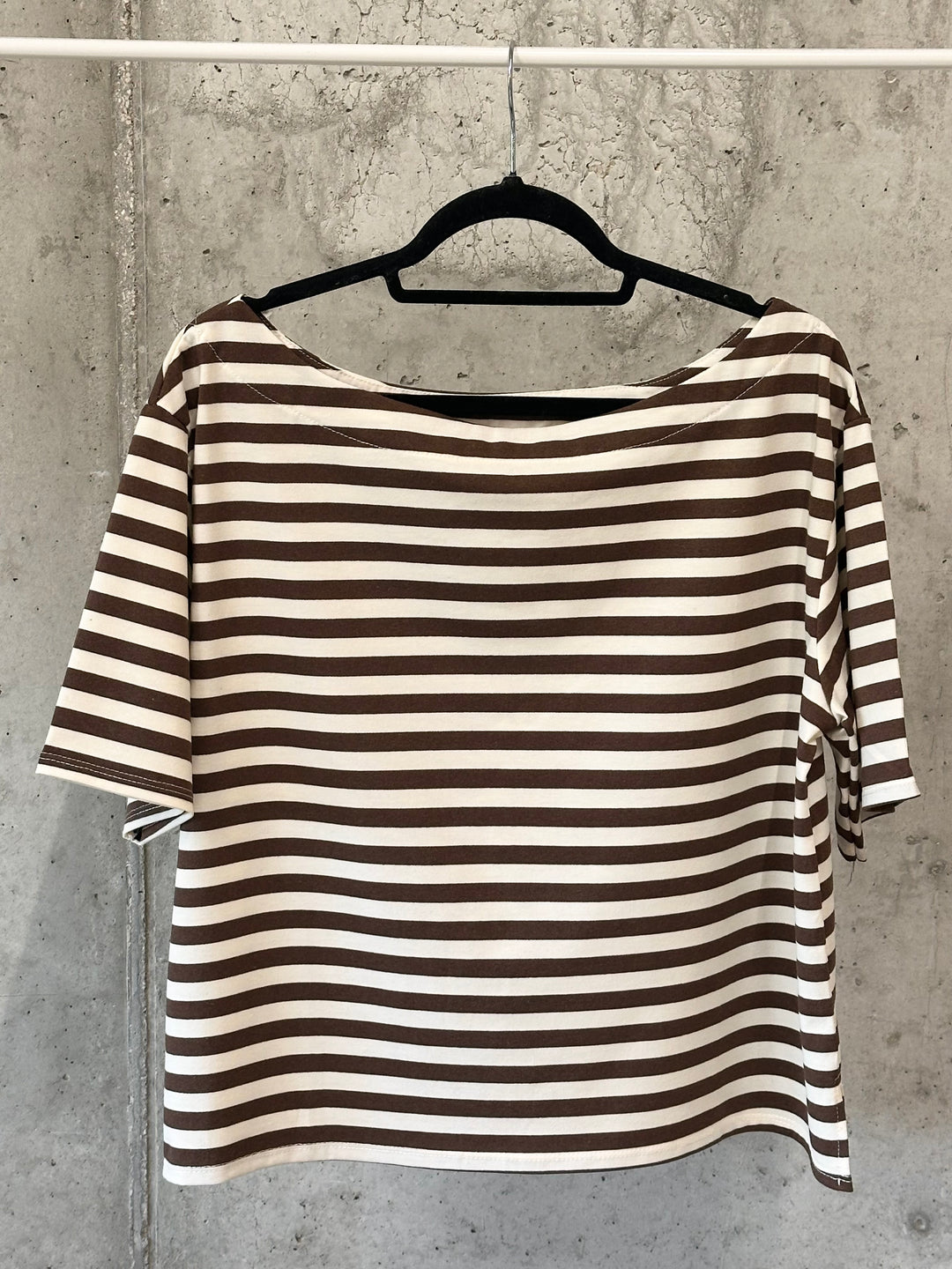 T-shirt "marinière" col bateau (38/42) 100% coton MADE IN ITALY
