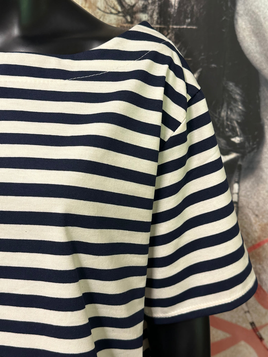 T-shirt "marinière" col bateau (38/42) 100% coton MADE IN ITALY