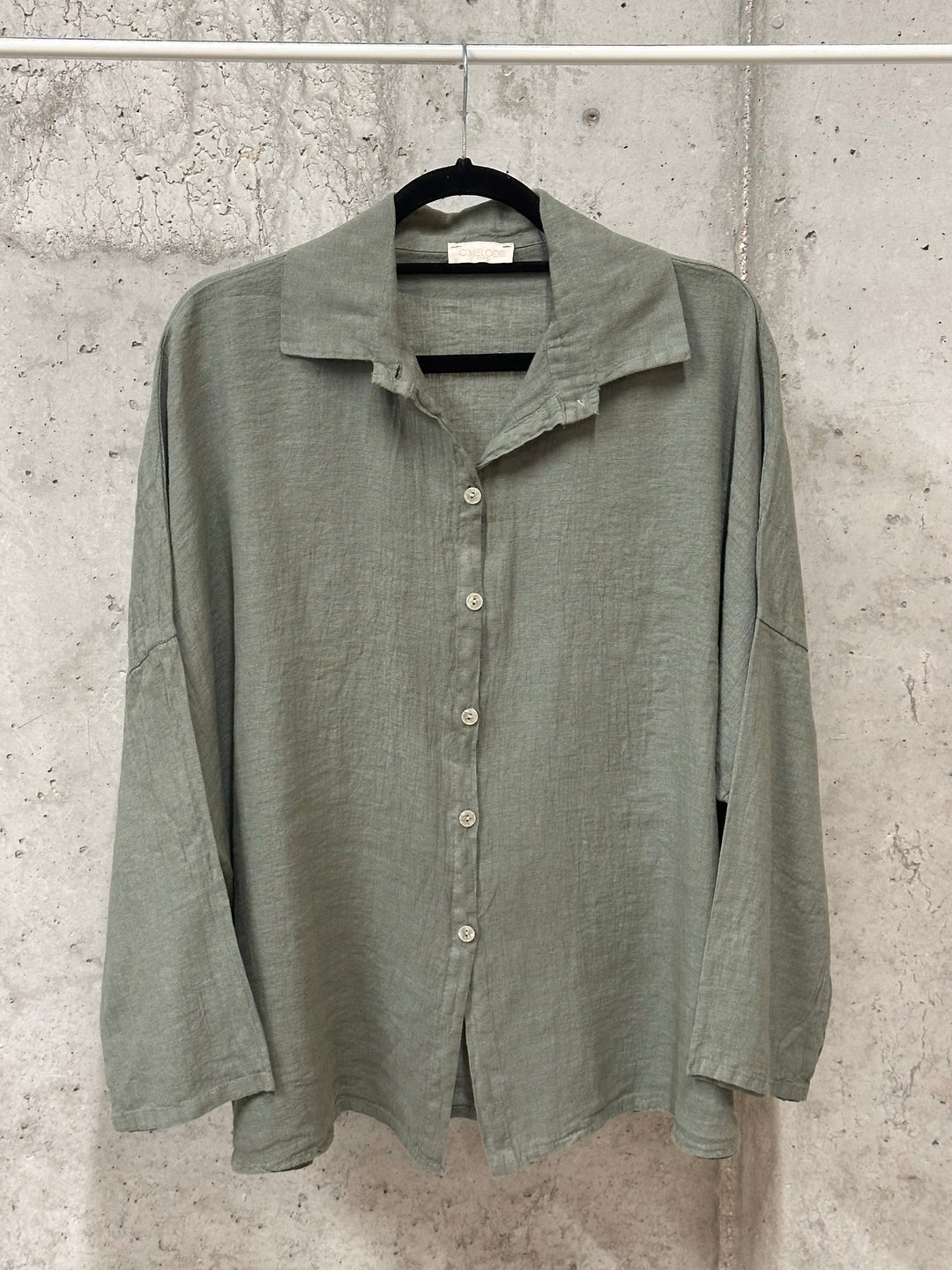 Chemisier oversize "Mélodie" 100% lin (42/46) MADE IN ITALY