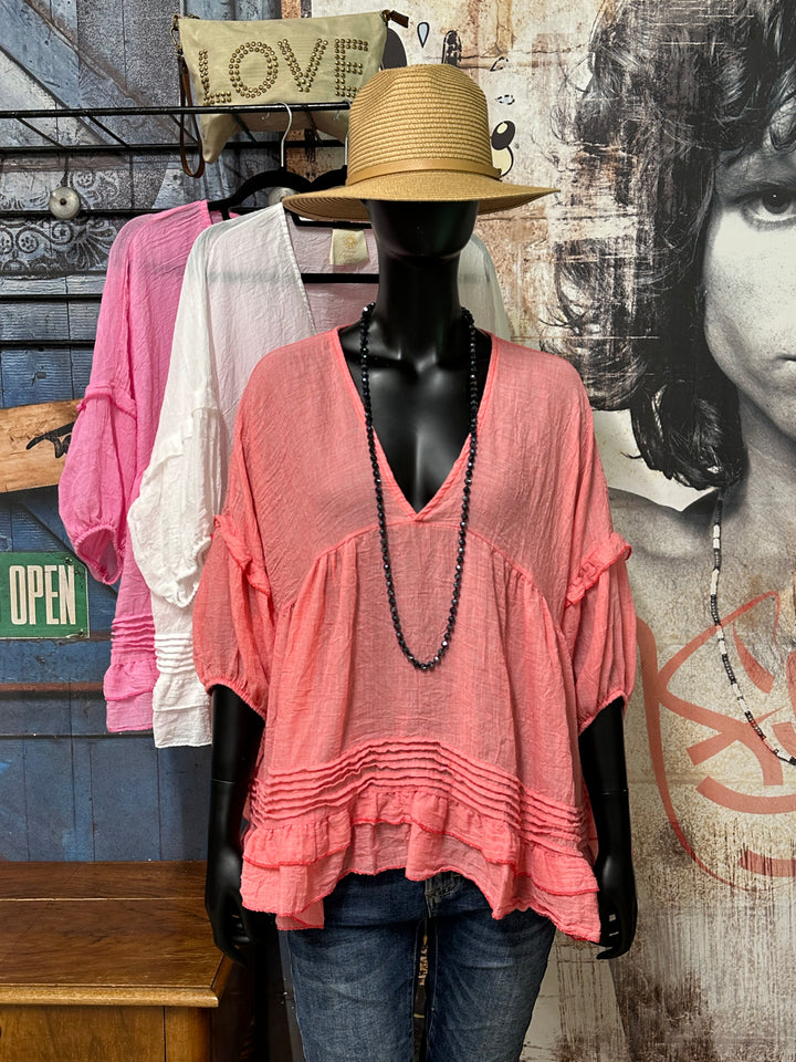 Blouse bohème "Aline" (38/44) MADE IN ITALY