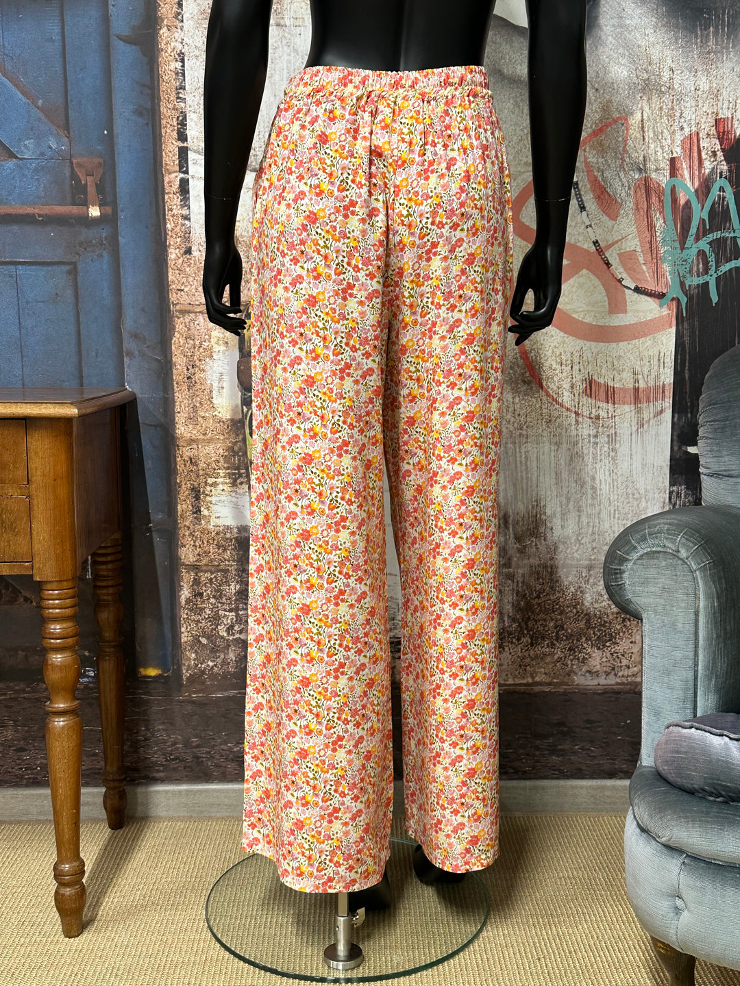Pantalon "Flora" taille élastique (38/42) MADE IN ITALY