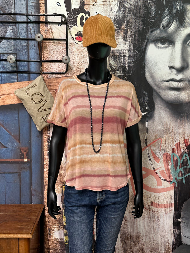 T-shirt "Louis" viscose & soie (36/40) MADE IN ITALY