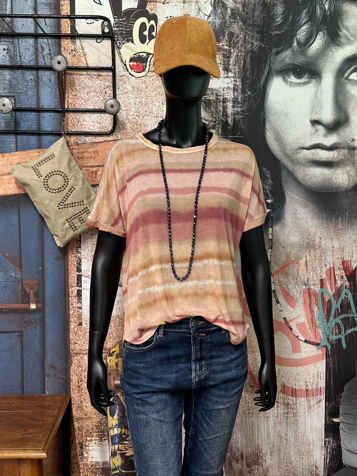 T-shirt "Louis" viscose & soie (36/40) MADE IN ITALY