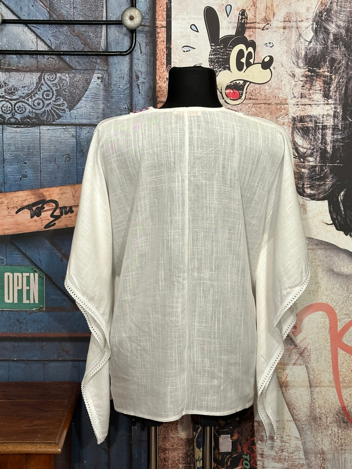 Tunique caftan "bohème chic" écru