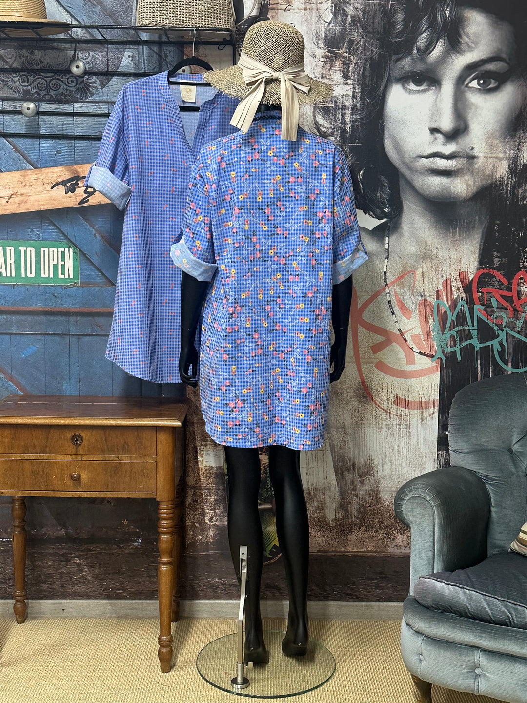 Robe-chemise "Maël" 100% coton (38/42) MADE IN ITALY