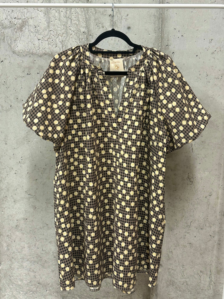 Robe "Francine" à pois 100% coton (40/44) MADE IN ITALY