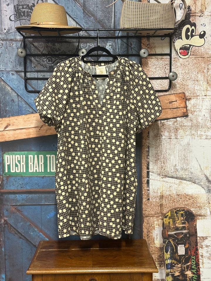 Robe "Francine" à pois 100% coton (40/44) MADE IN ITALY
