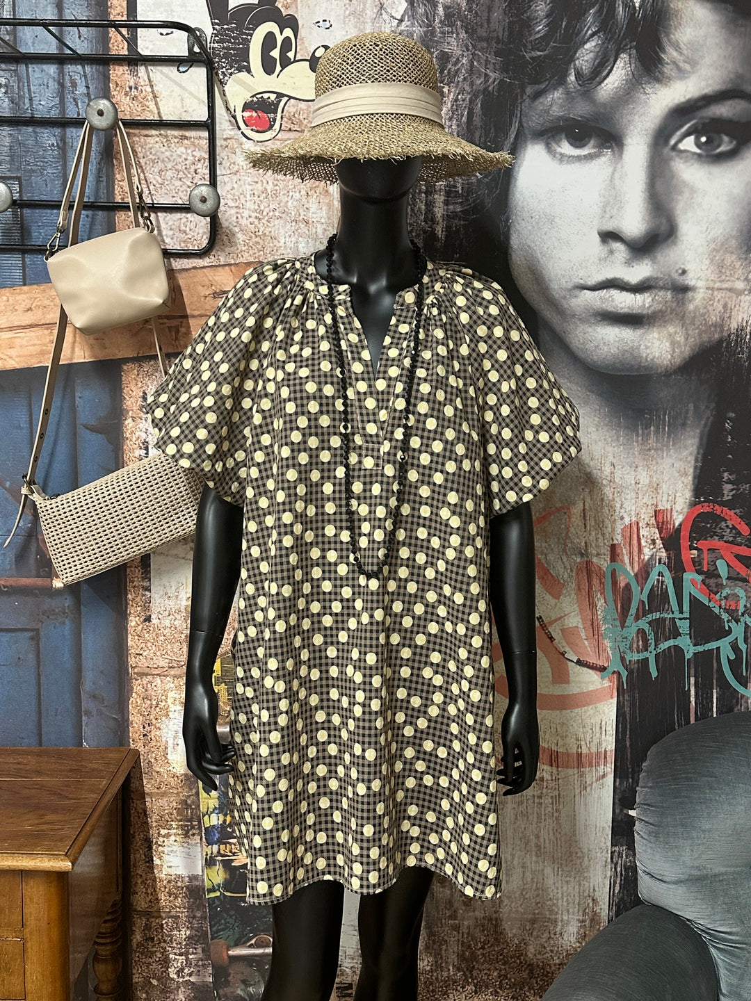 Robe "Francine" à pois 100% coton (40/44) MADE IN ITALY