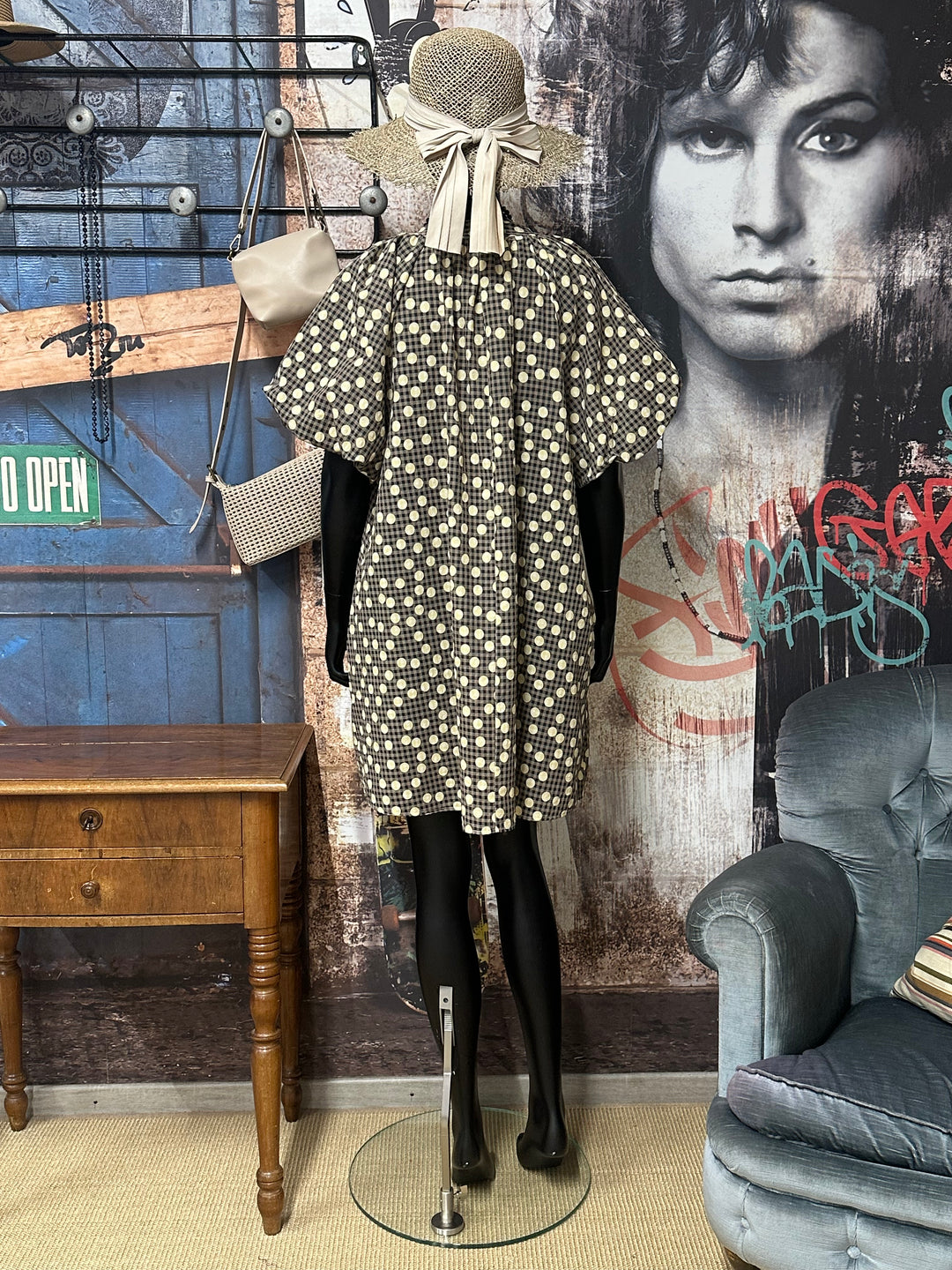 Robe "Francine" à pois 100% coton (40/44) MADE IN ITALY