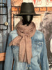 Foulard uni  100% viscose taupe