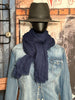 Foulard uni  100% viscose bleu marine