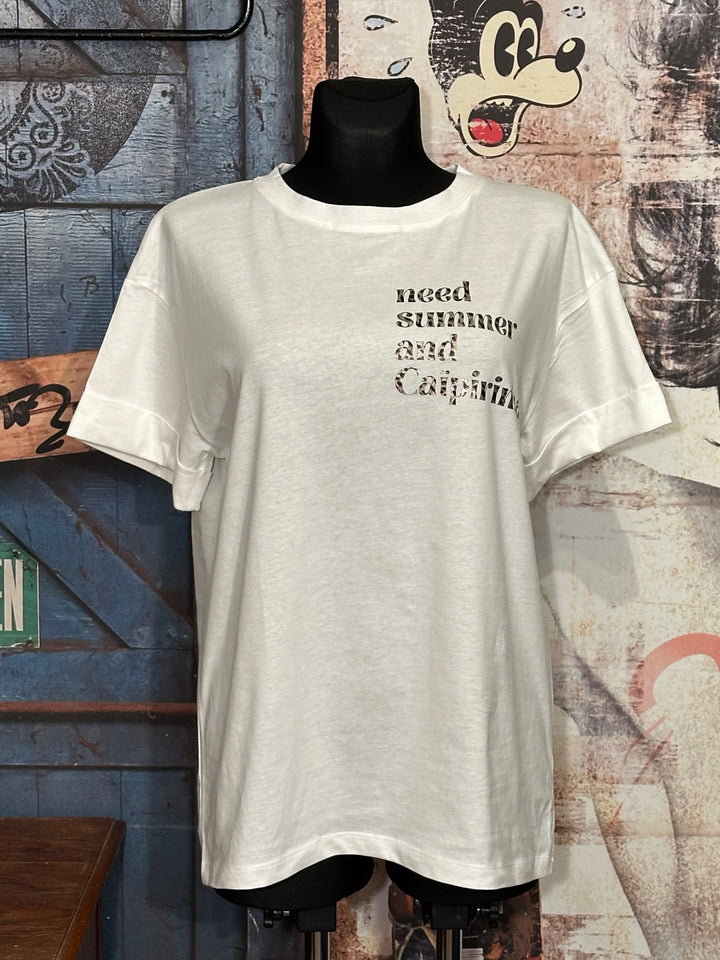 T-shirt 100% coton "Caïpirinhas" blanc