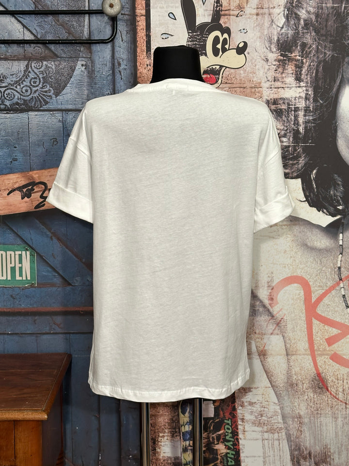 T-shirt 100% coton "Holiday motel" blanc