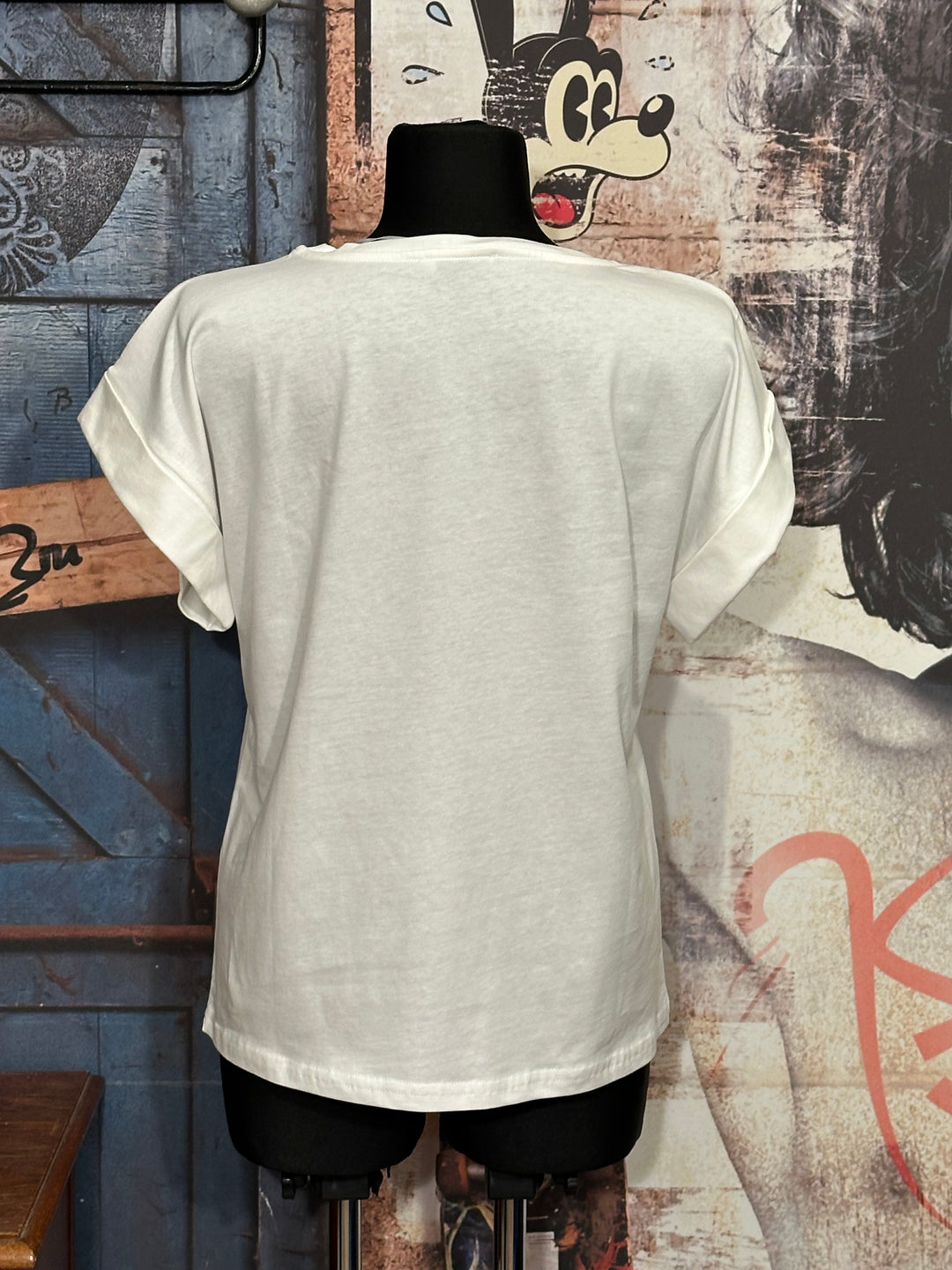 T-shirt 100% coton "sardines" blanc cassé