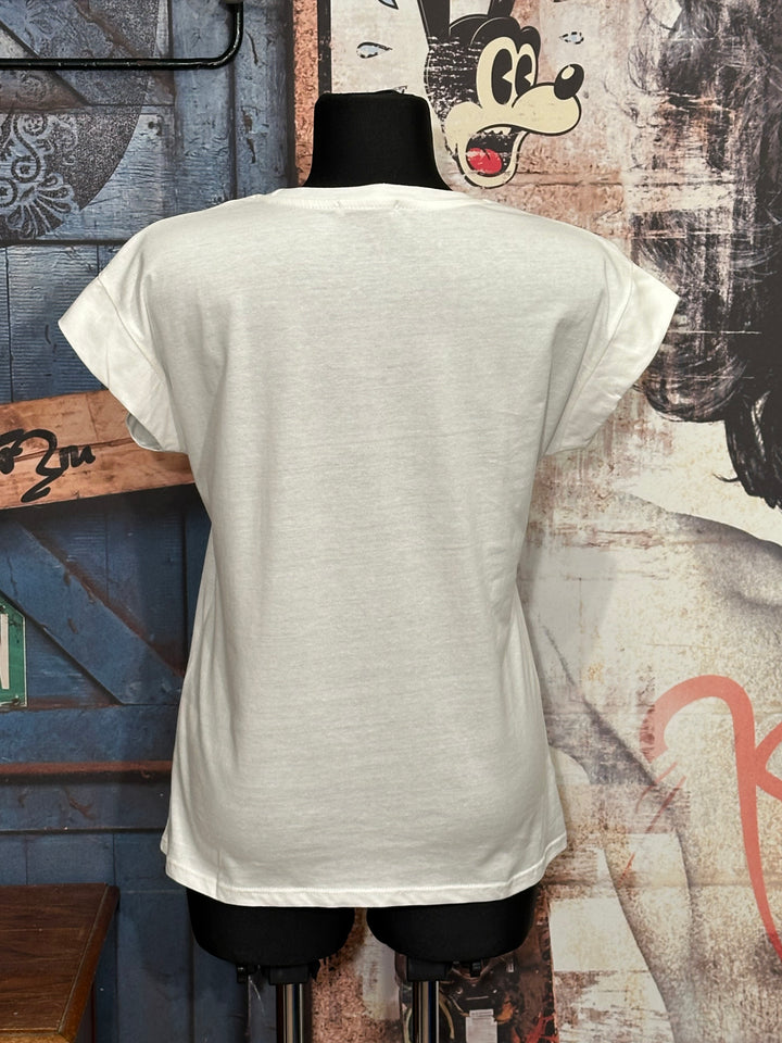 T-shirt 100% coton "Martini" blanc cassé