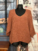 Bouclé-Pullover "Stern" terracotta