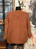 Bouclé-Pullover "Stern" terracotta