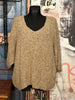 Pull bouclettes "étoile" beige foncé