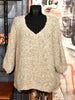 Bouclé-Pullover "Stern" beige meliert