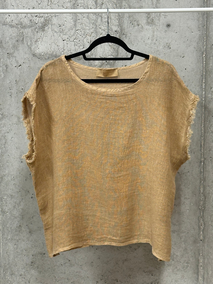 T-shirt « Ambre » lin &amp; coton (40/42) MADE IN ITALY