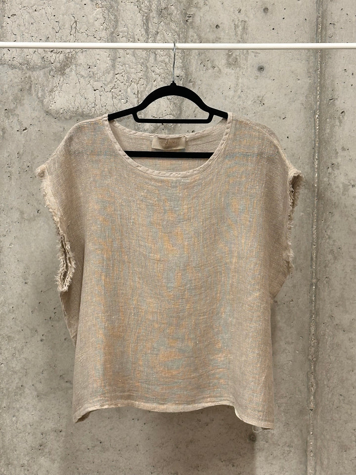 T-shirt « Ambre » lin &amp; coton (40/42) MADE IN ITALY