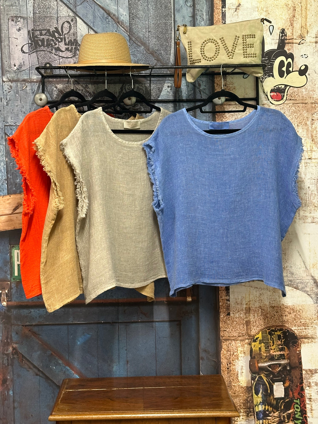 T-shirt « Ambre » lin &amp; coton (40/42) MADE IN ITALY