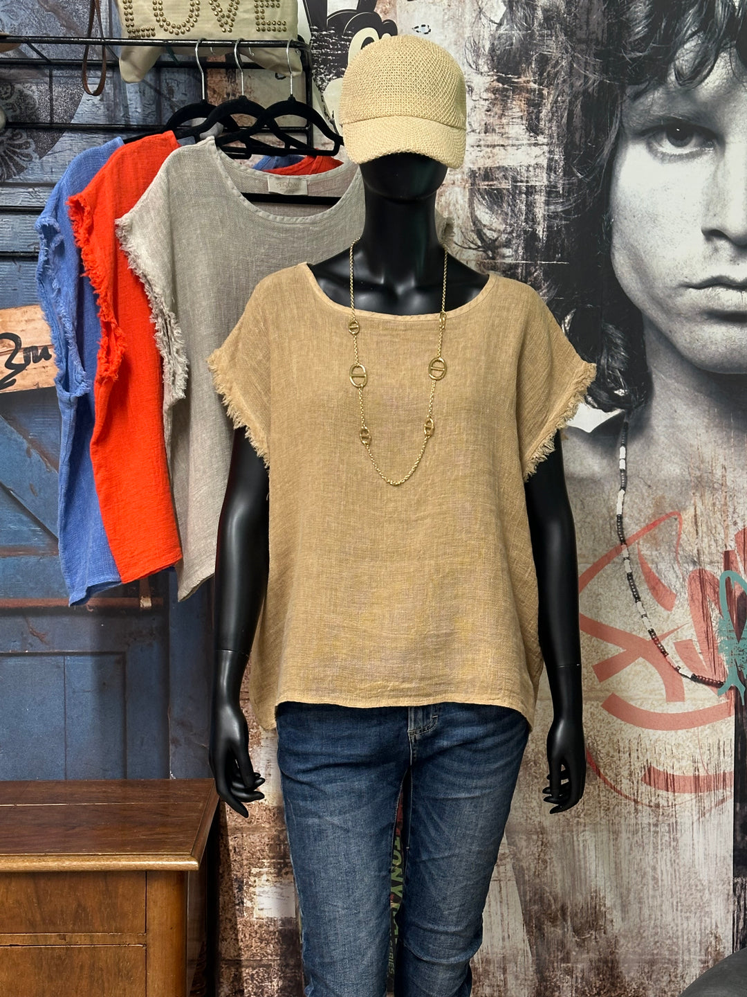 T-shirt « Ambre » lin &amp; coton (40/42) MADE IN ITALY
