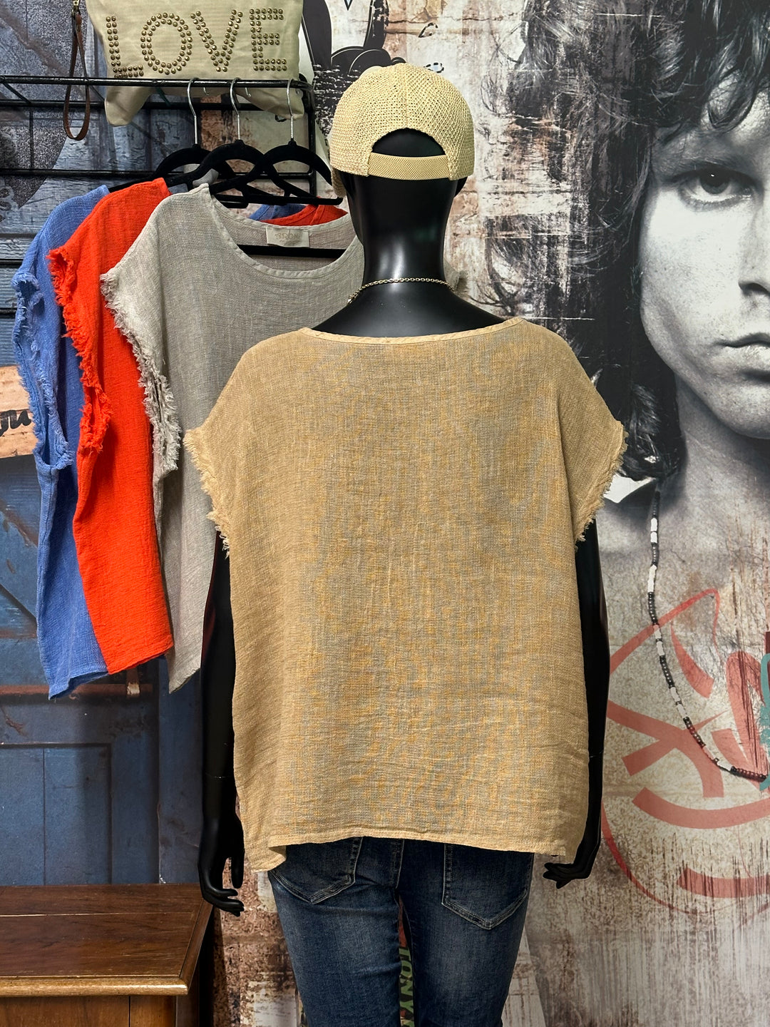 T-shirt « Ambre » lin &amp; coton (40/42) MADE IN ITALY