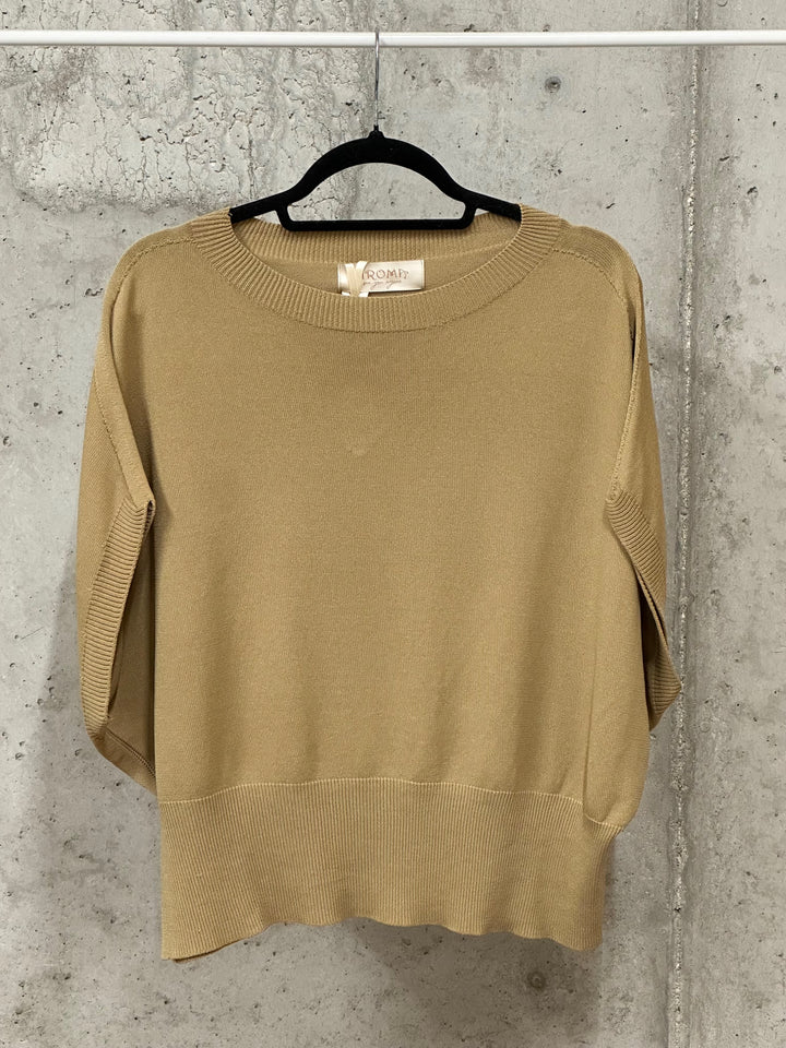 T-shirt "Manon" maille fine &amp; manches chauve-souris (38/42) MADE IN ITALY