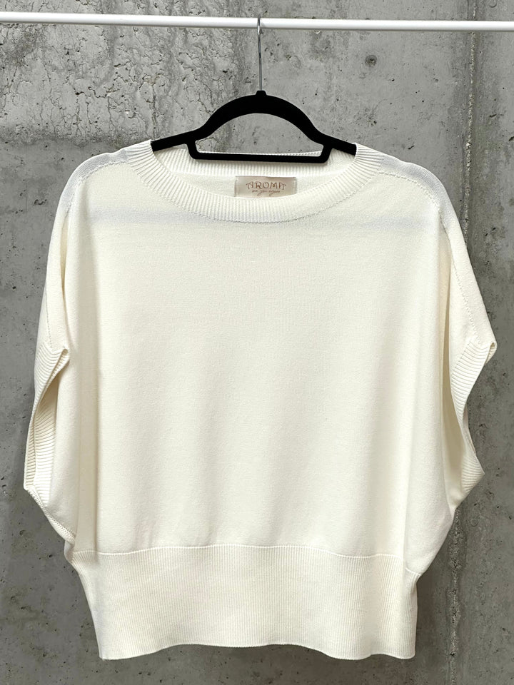 T-shirt "Manon" maille fine &amp; manches chauve-souris (38/42) MADE IN ITALY