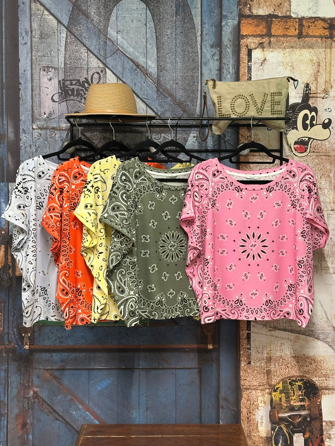 T-shirt court "Ludo" motif Bandana (38/42) MADE IN ITALY