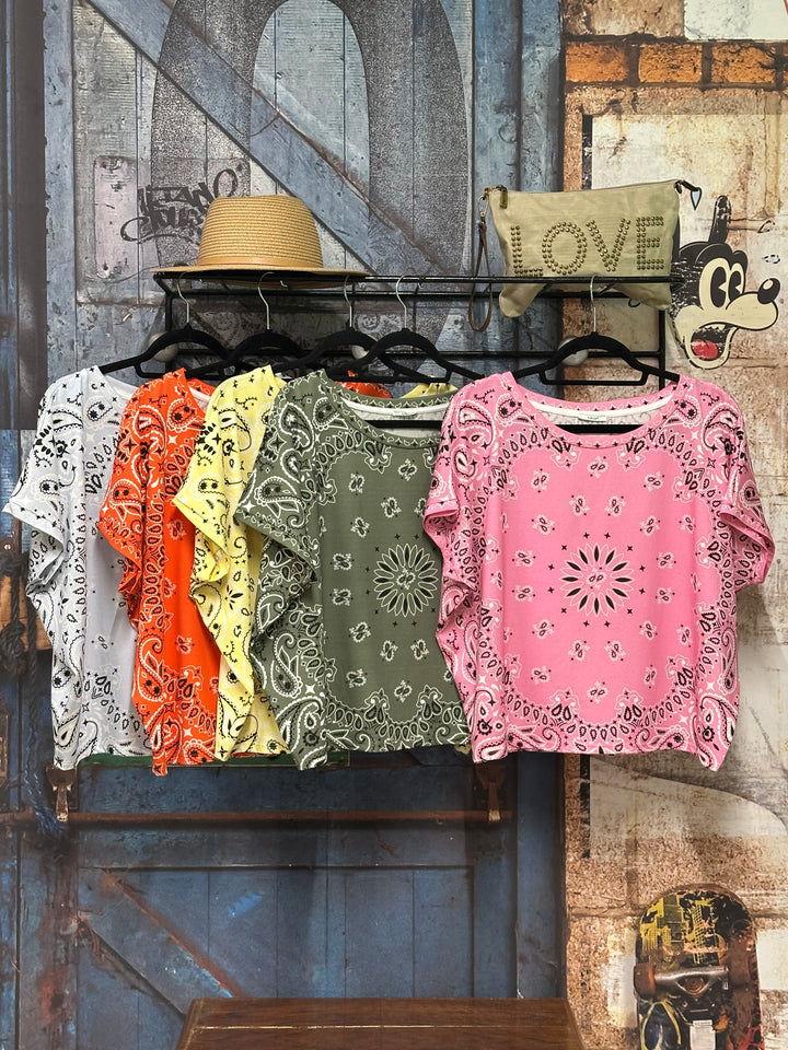 T-shirt court "Ludo" motif Bandana (38/42) MADE IN ITALY