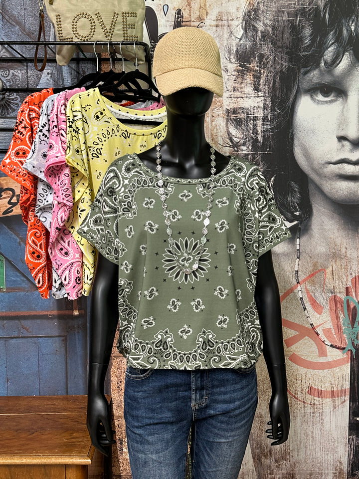 T-shirt court "Ludo" motif Bandana (38/42) MADE IN ITALY