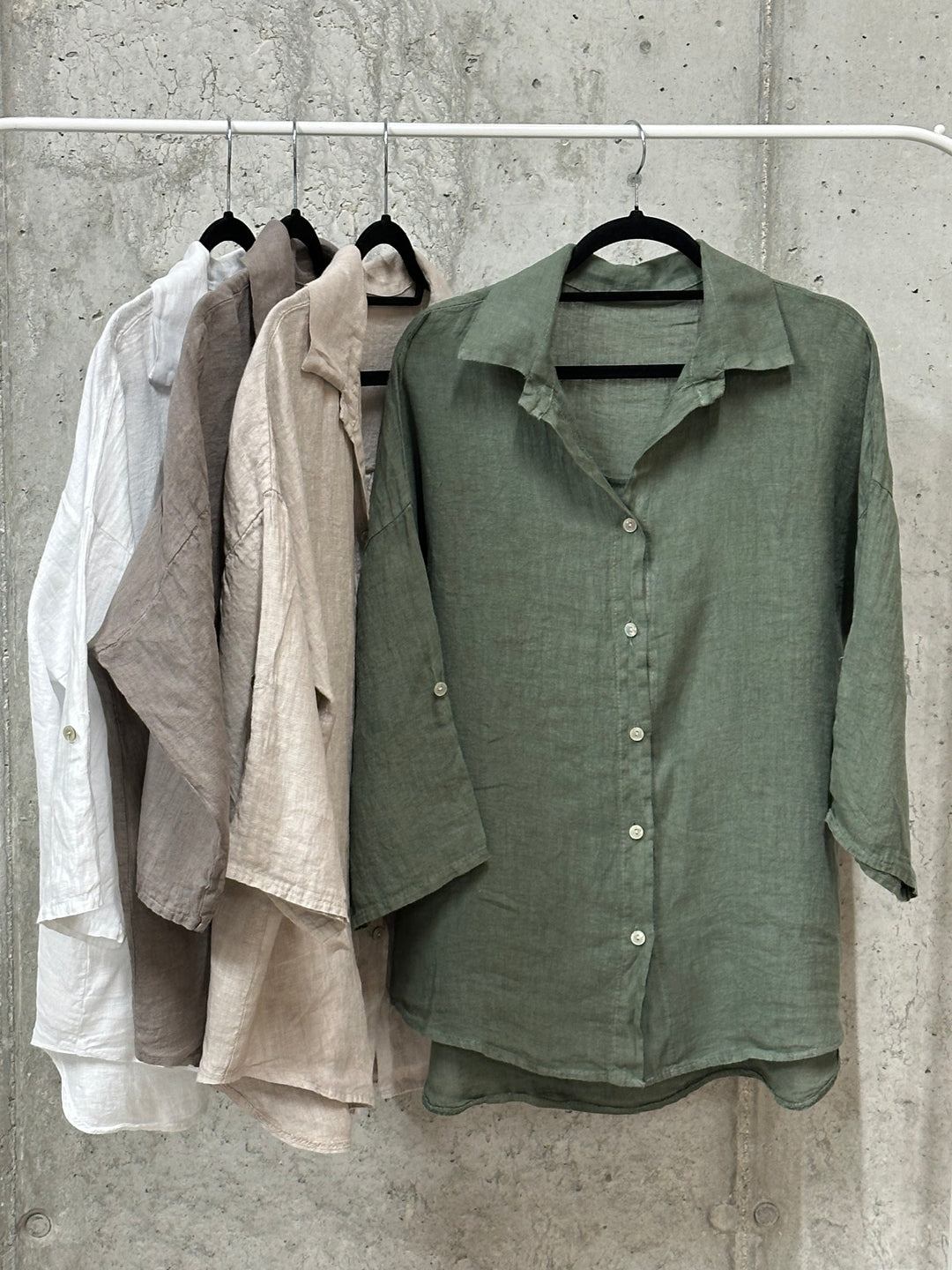 Chemisier "Tom" long &amp; oversize 100% lin (38/42) MADE IN ITALY