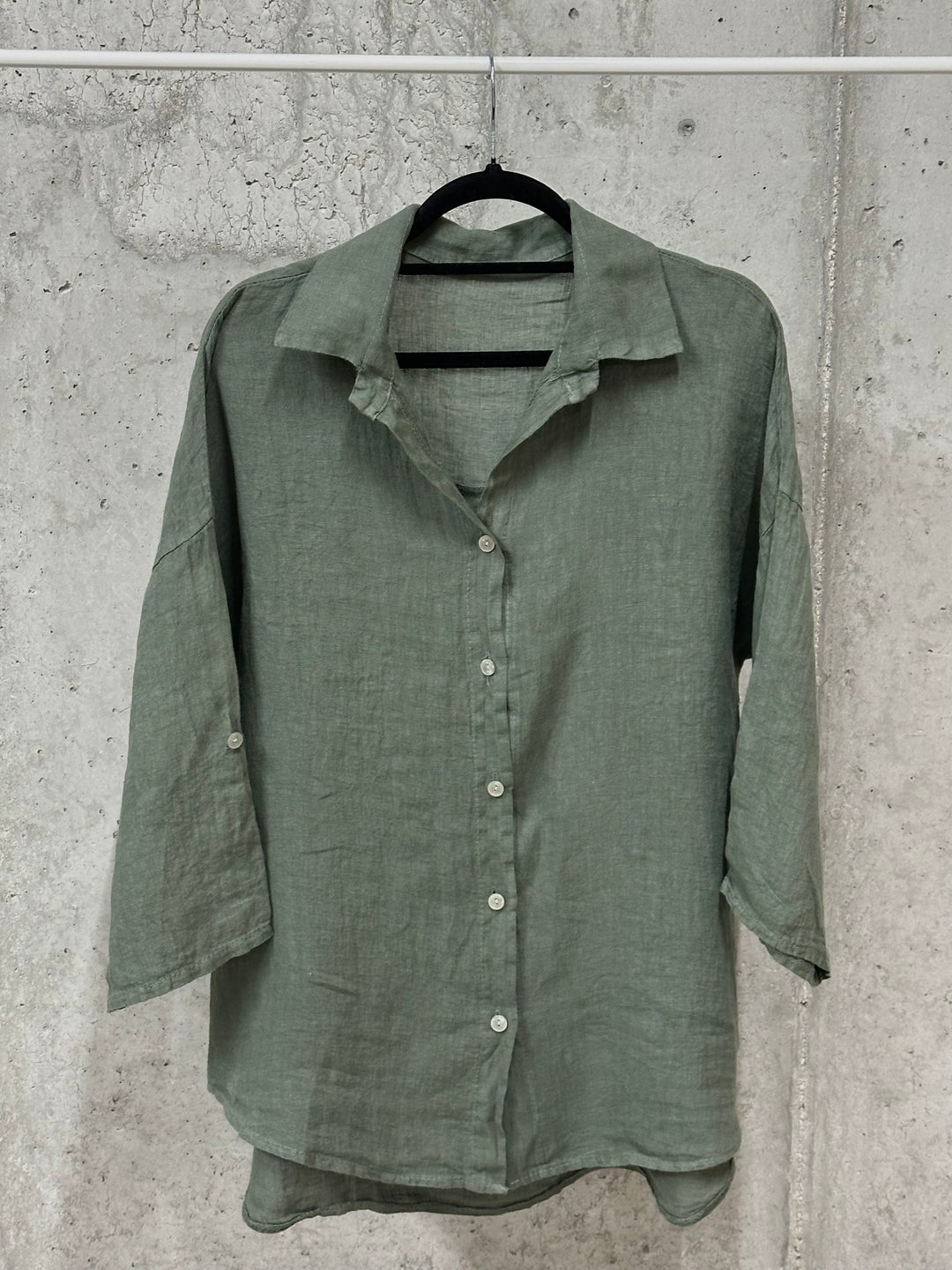 Chemisier "Tom" long &amp; oversize 100% lin (38/42) MADE IN ITALY